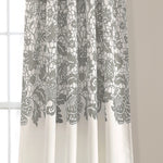 Estate Garden Print Room Darkening window Curtain Panels Gray 52X95 Set