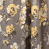 Tania Floral Room Darkening Window Curtain Panels Gray/Yellow 52X84 Set