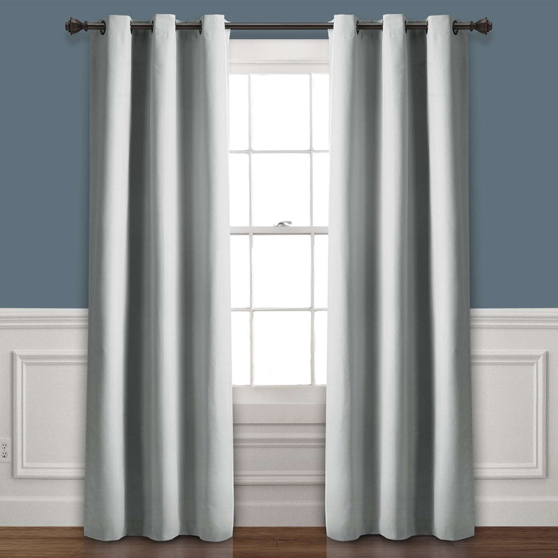 Absolute Blackout Window Curtain Panels Light Gray 76X84 Set  38x84