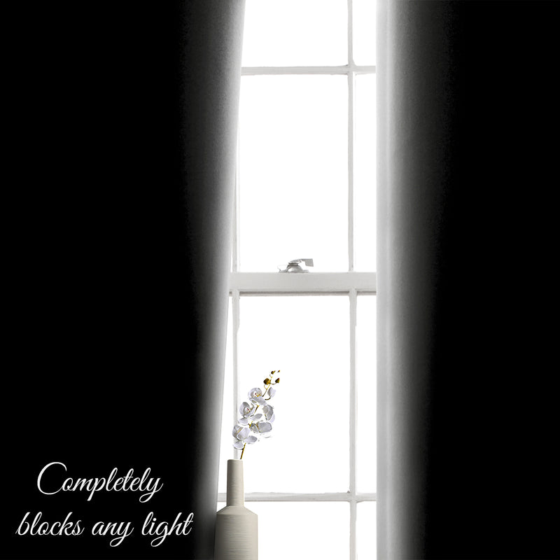 Absolute Blackout Window Curtain Panels Light Gray 76X95 Set  38x95