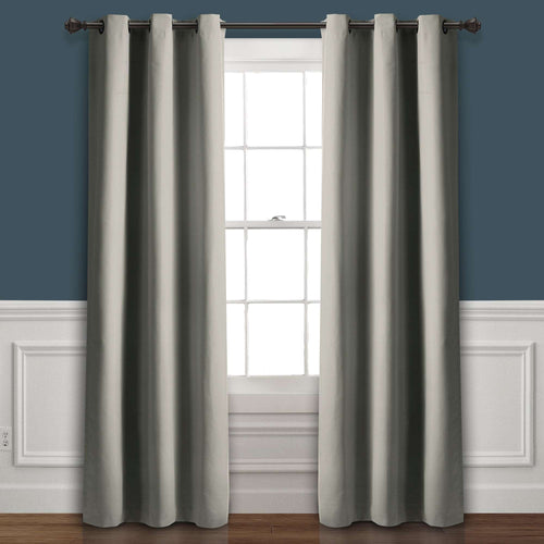 Absolute Blackout Window Curtain Panels Dark Gray 76X95 Set  38x95