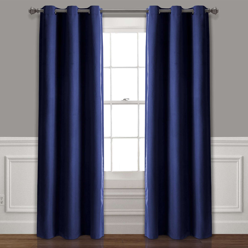 Absolute Blackout Window Curtain Panels Navy 76X95 Set  38X95