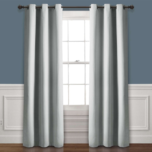 Absolute Blackout Window Curtain Panels Light Gray 76X108 Set  38X108