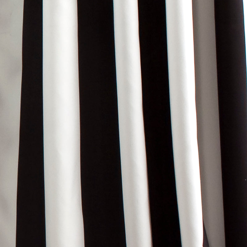 Wilbur Stripe Room Darkening Window Curtain Black Set 52x84