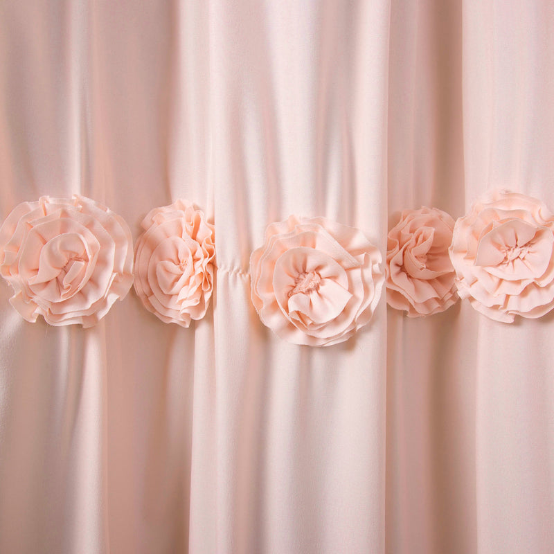 72x72 Riley Shower Curtain Blush Pink - Lush Décor