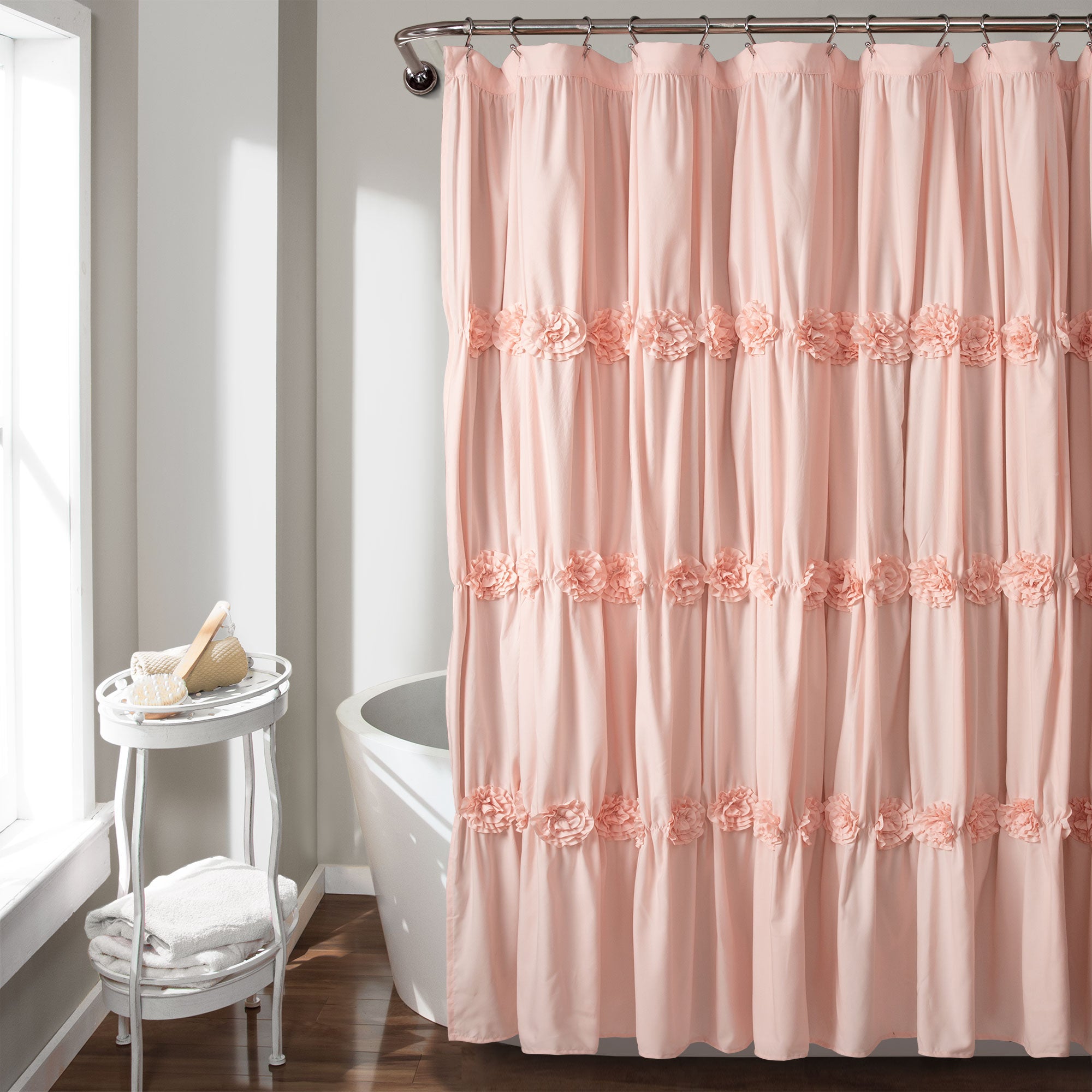 Darla Ivory Shower Curtain 72x72 Rustic Tuesday