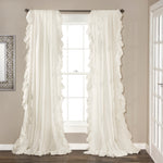 Reyna Window Curtain Panels White 54x108 Set
