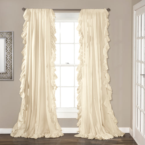 Reyna Window Curtain Panels Ivory 54x108 Set