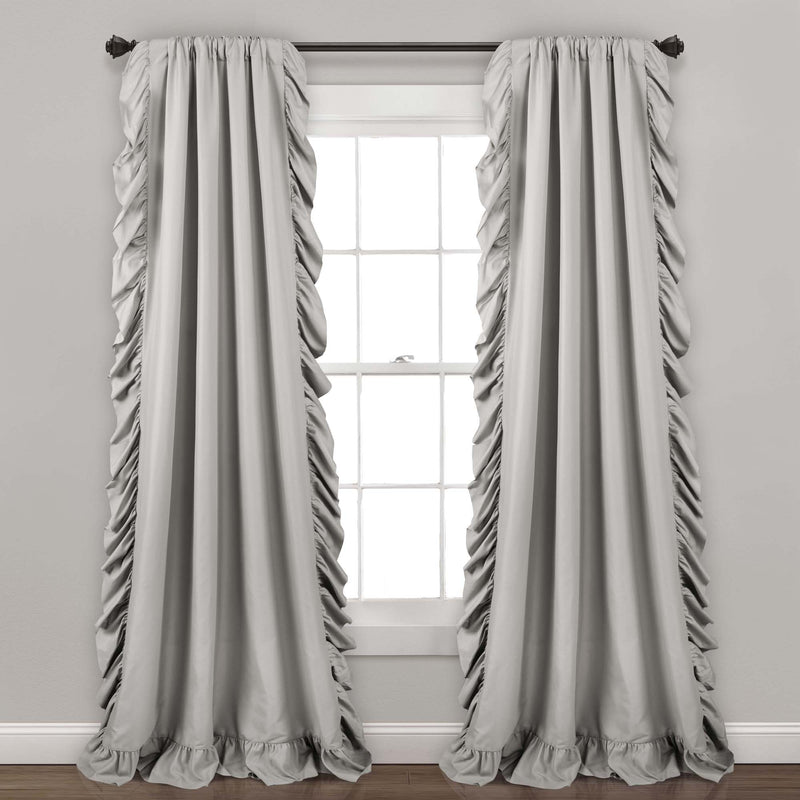 Reyna Window Curtain Panels Light Gray 54x95 Set