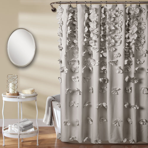 Riley Shower Curtain Light Gray 72X72