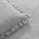 Ticking Stripe Bedspread Black 2Pc Set Twin