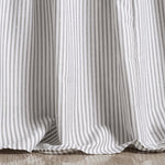 Ticking Stripe Bedspread Gray 3Pc Set Queen
