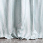 Ticking Stripe Bedspread Lake Blue 3Pc Set Queen