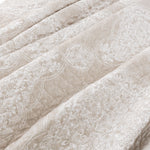 Lucianna Ruffle Edge Cotton Bedspread Taupe 3Pc Set Full/Queen