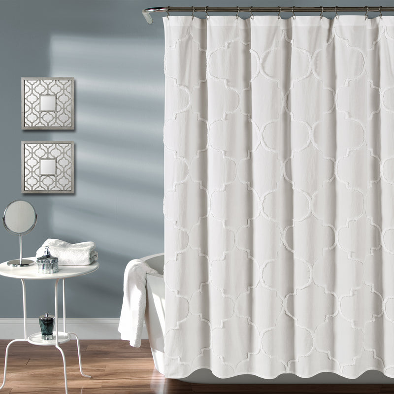 Avon Chenille Trellis Shower Curtain Blush 72X72