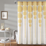 Stripe Medallion Shower Curtain Yellow 72X72