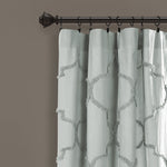 Avon Chenille Trellis Window Curtain Panels Pastel Blue 40x84 Set