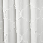 Avon Chenille Trellis Window Curtain Panels White 40x95 Set
