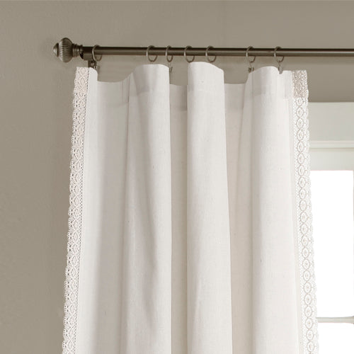 Rosalie Window Curtain Panels White 54x120 Set