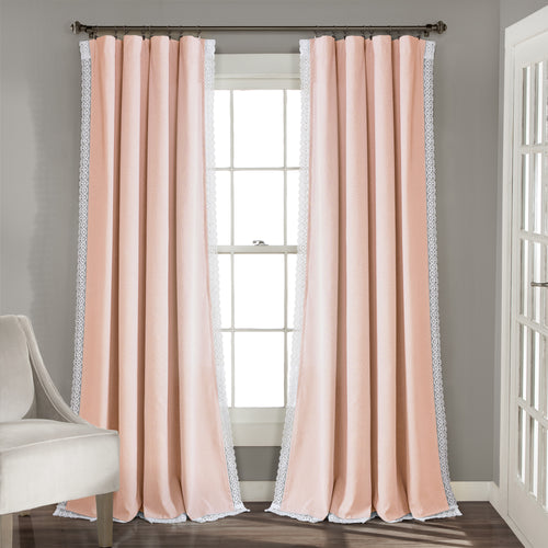 Rosalie Window Curtain Panels Blush 54x84 Set