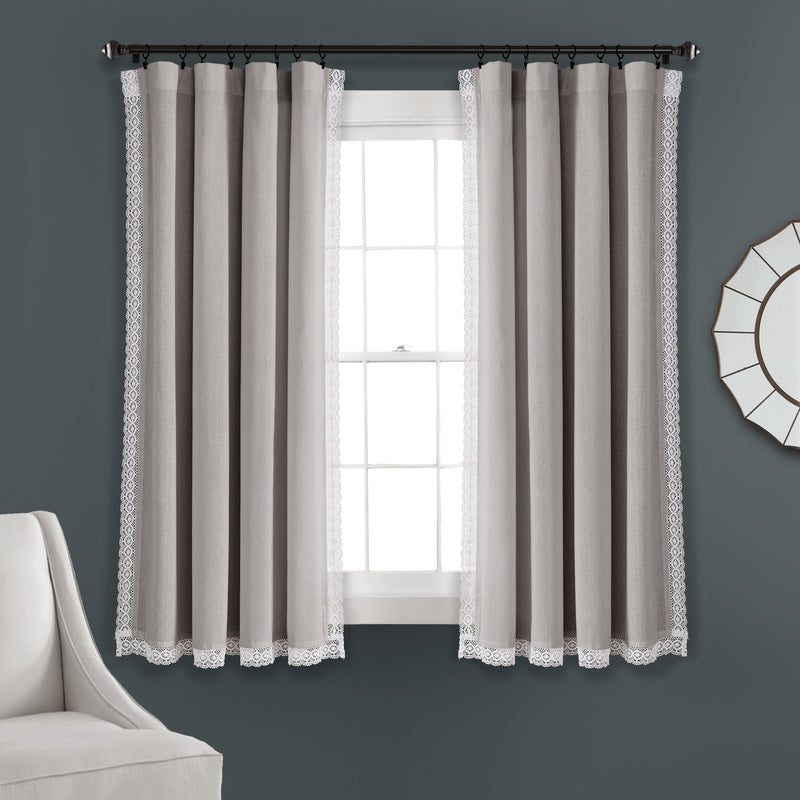 Rosalie Window Curtain Panels Navy 54x120 Set