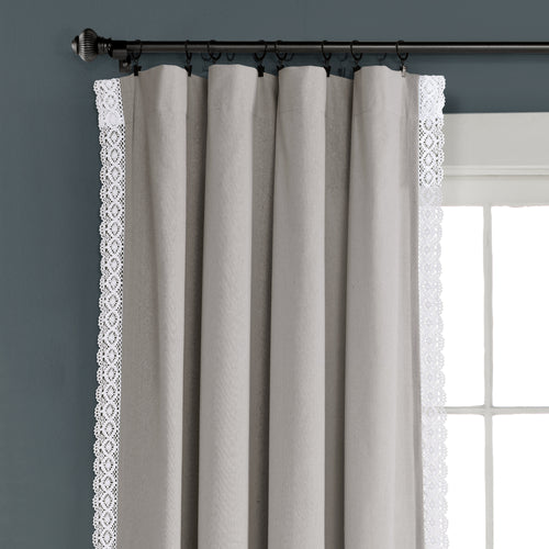 Rosalie Window Curtain Panels Light Gray 54x108 Set