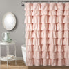 Ruffle Shower Curtain Blush 72X72