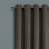 Faux Linen Absolute Grommet Blackout Window Curtain Panel Single Charcoal 52X95