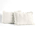 Ravello Pintuck Ruffle Skirt Bedspread White 2Pc Set Twin