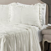 Ravello Pintuck Ruffle Skirt Bedspread White 3Pc Set Full