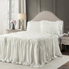 Ravello Pintuck Ruffle Skirt Bedspread White 3Pc Set Full