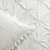 Ravello Pintuck Ruffle Skirt Bedspread White 3Pc Set King