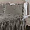 Ravello Pintuck Ruffle Skirt Bedspread Dark Gray 3Pc Set Full