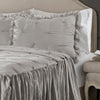 Ravello Pintuck Ruffle Skirt Bedspread Light Gray 3Pc Set Full
