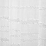 Stripe Clip Jacquard Shower Curtain White/White 72X72
