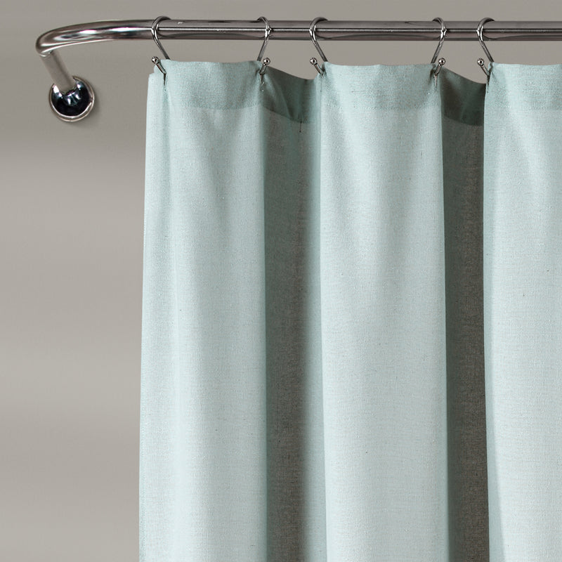 Linen Button Shower Curtain Blush/White 72X72