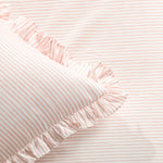 Ticking Stripe Bedspread Blush 3Pc Set King