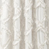 Ruffle Diamond Window Curtain White Set 54x84