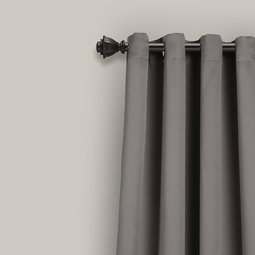 Lush D�cor Insulated Grommet Blackout Window Curtain Panels Dark Gray Set 52X108