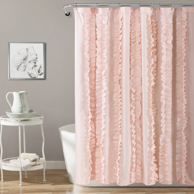 Belle Shower Curtain Blush Single 72X72
