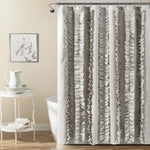 Belle Shower Curtain Gray Single 72X72
