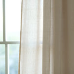 Burlap Knotted Tab Top Window Curtain Panels Dark Linen Pair 45X84 Set