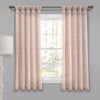 Burlap Knotted Tab Top Window Curtain Panels Blush Pair 45X63 Set