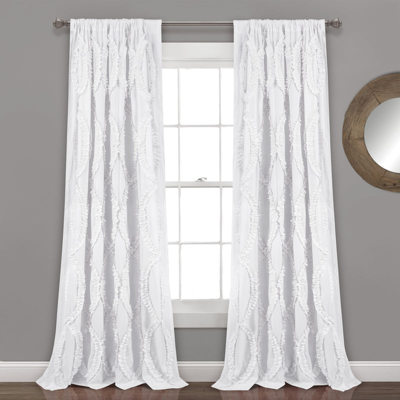 Avon Window Curtain Panel White Single 54X108