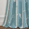 Bird On The Tree Room Darkening Window Curtain Panels Blue 52X95+2 Set