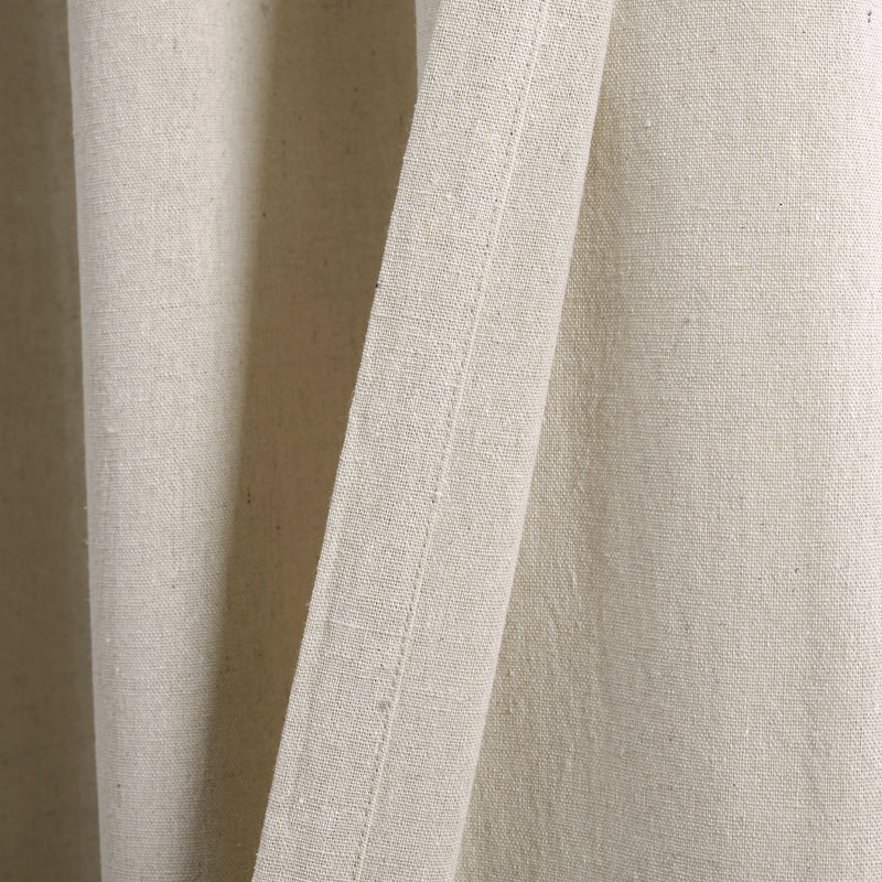 Linen Lace  Window Curtain Panels Dark Linen Pair 38X84 Set