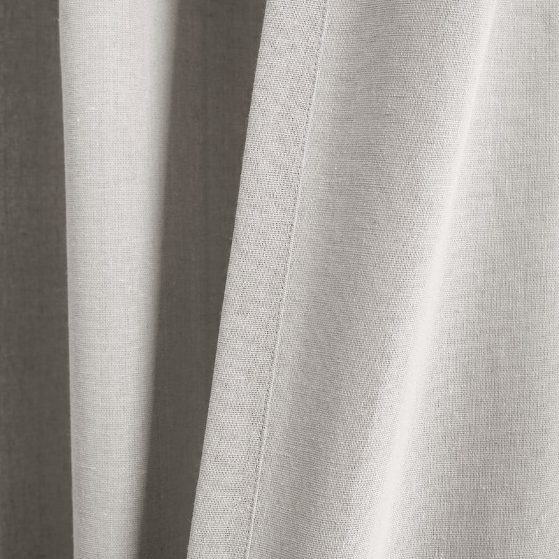 Linen Lace  Window Curtain Panels Light Gray Pair 38X84 Set