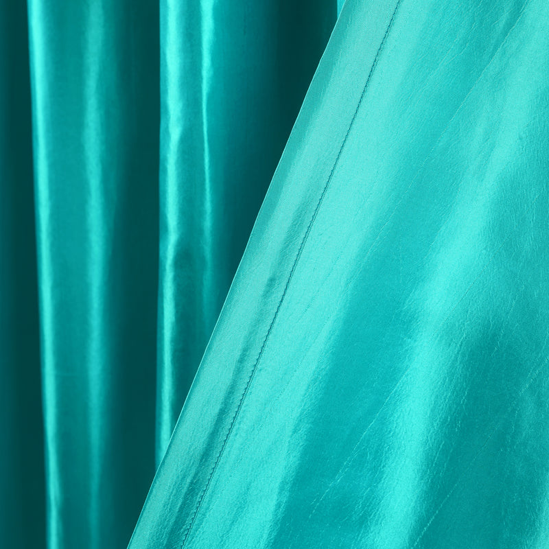 Circle Dream Window Curtain Panels Turquoise 54X63 Set