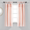 Lydia Ruffle Window Curtain Panels Blush 40X63 Set