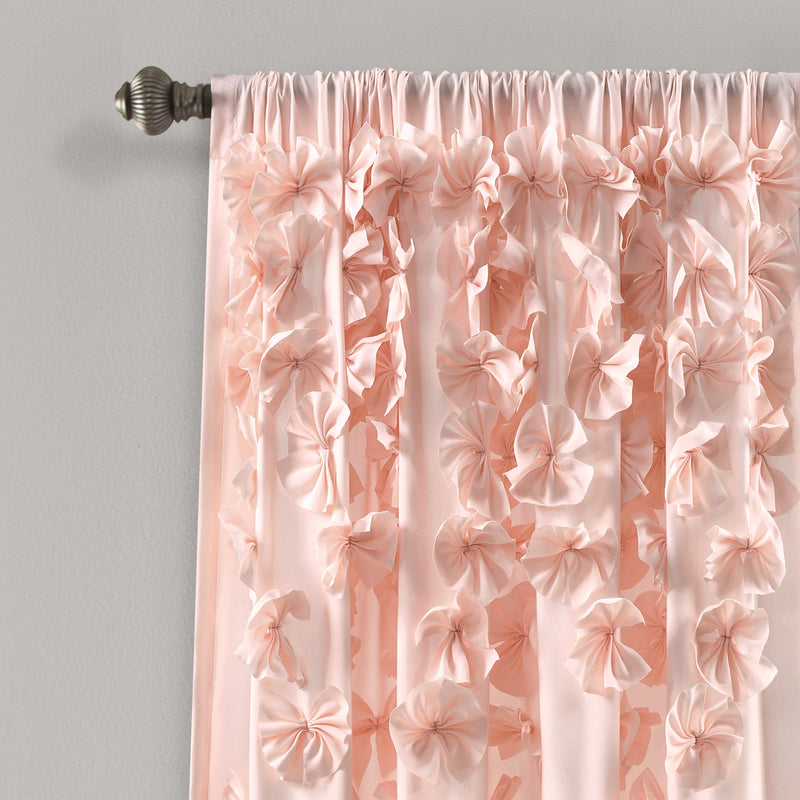 Riley Window Curtain Panel Blush Single 54X63
